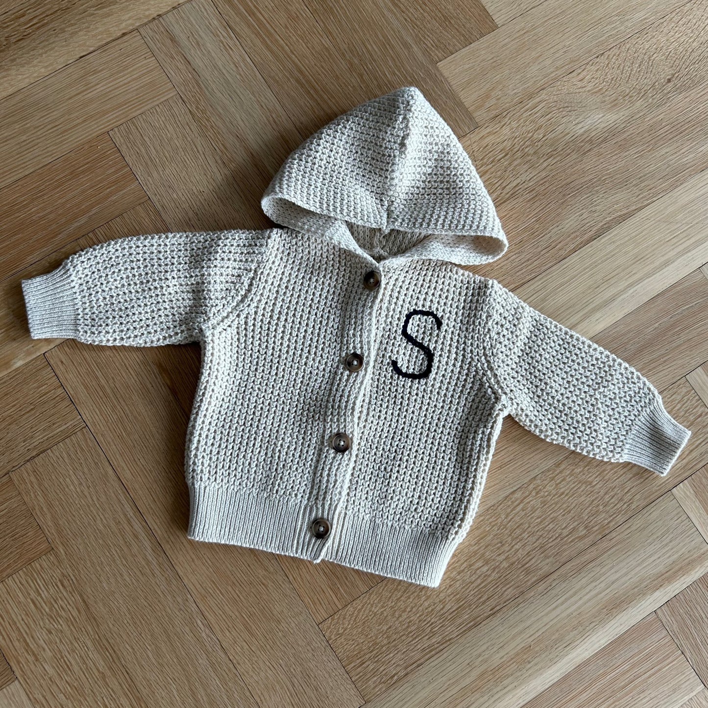 Hooded Waffle Cardigan | Oatmeal, Brown or Navy