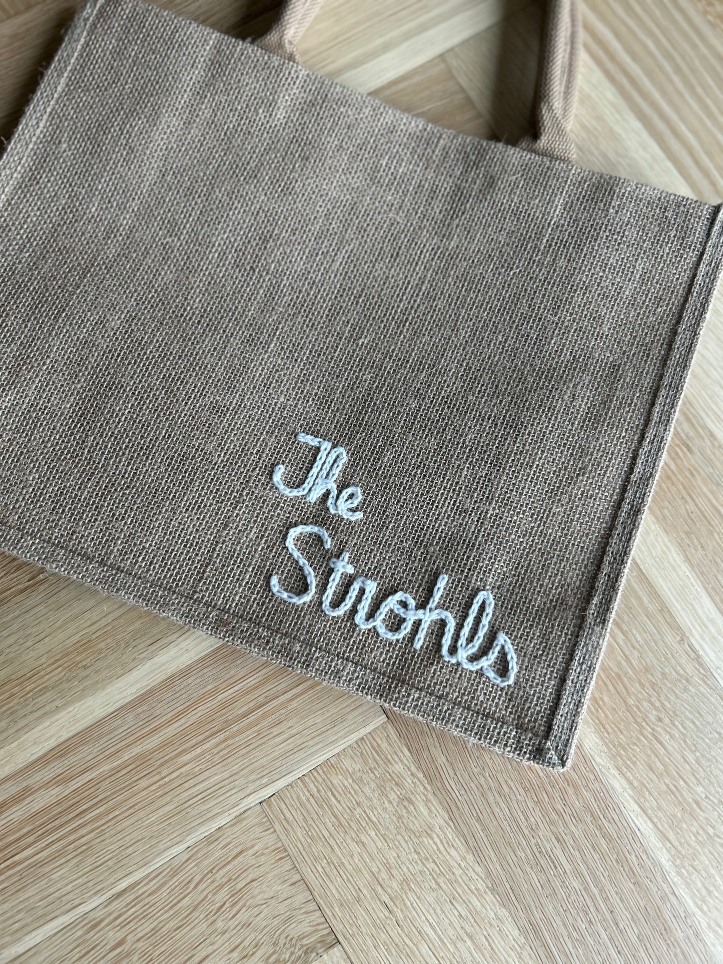 The Custom Beach Tote| Rectangular Jute Beach Bag