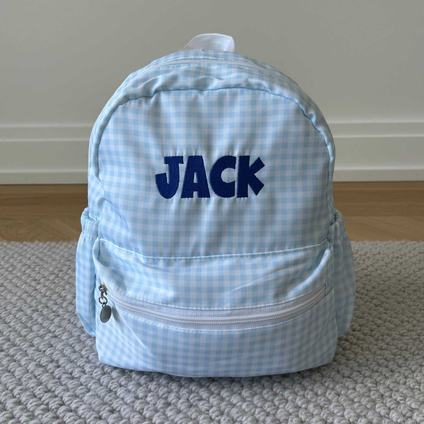 Gingham Toddler Backpack | Beige, Pink, Blue or Grey
