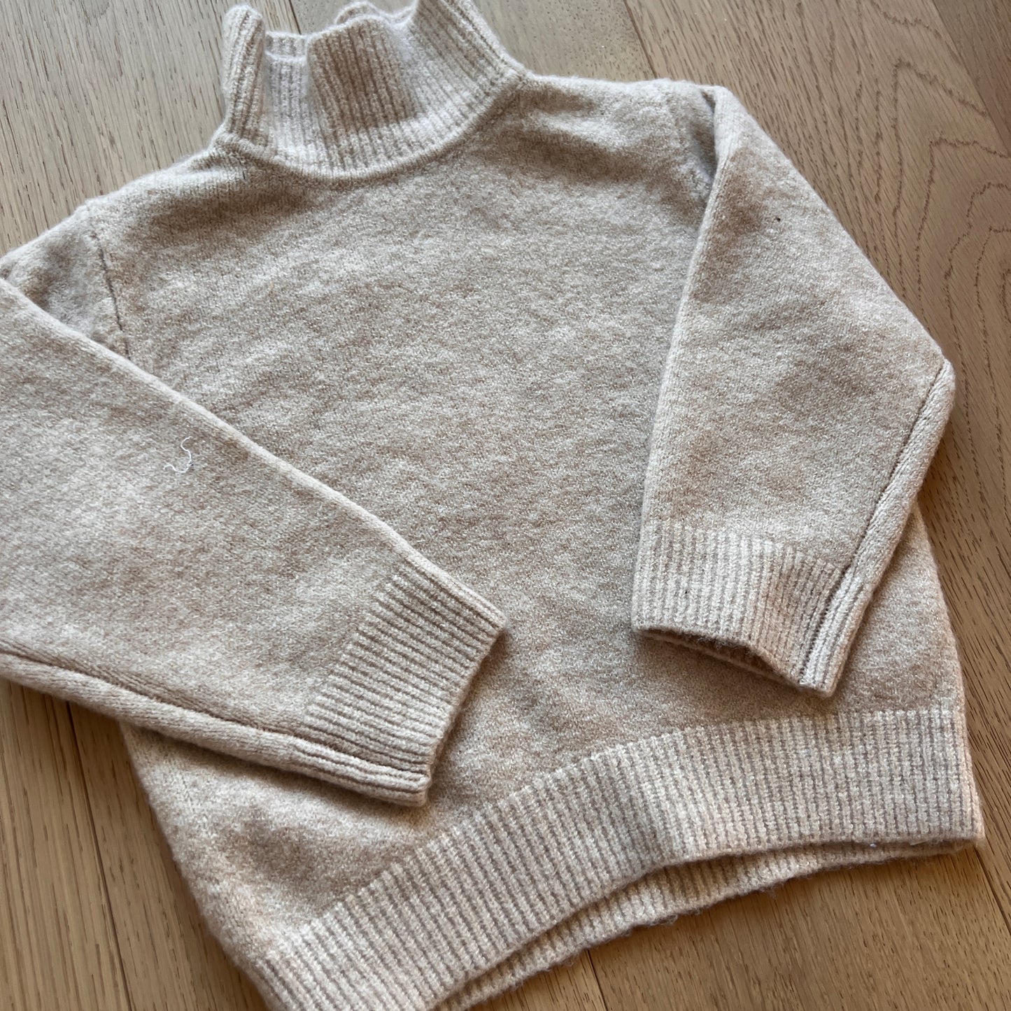 Soft Touch Light Beige Turtleneck | 2T