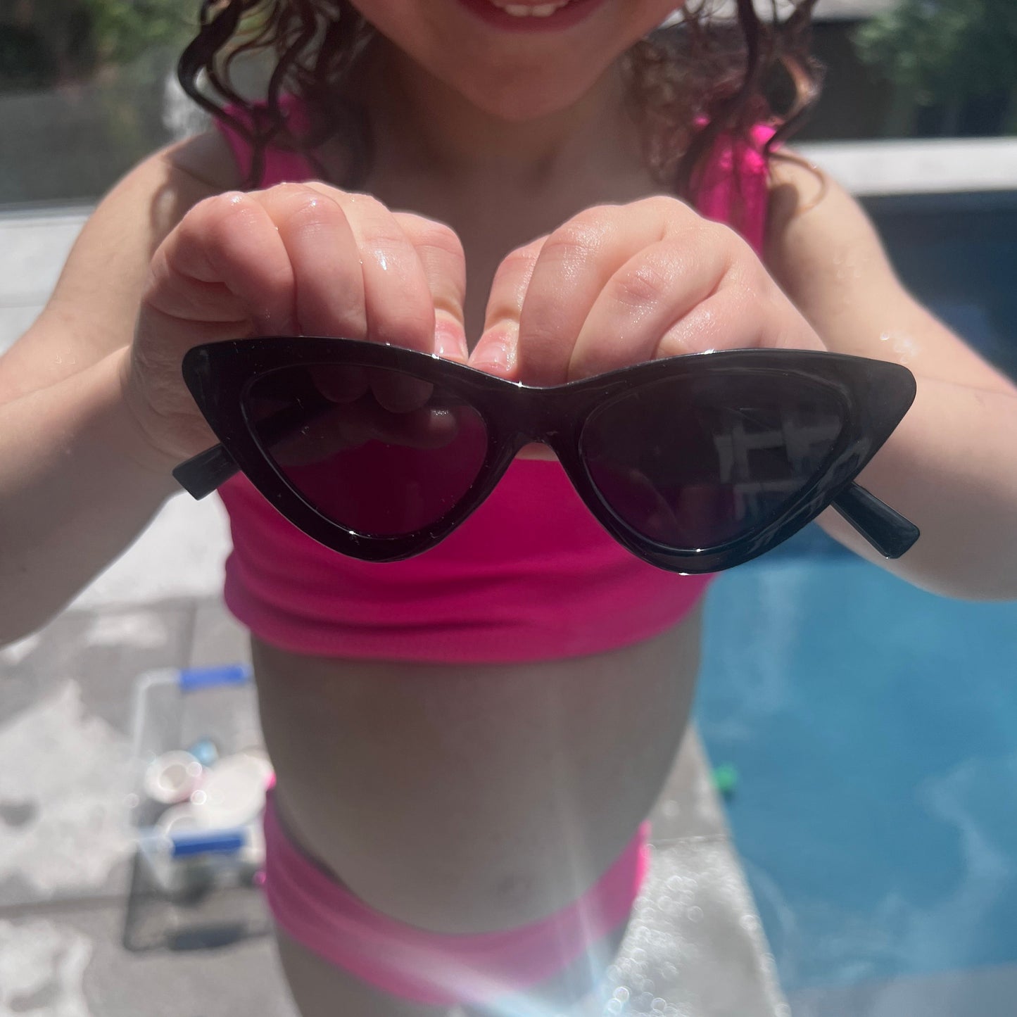 Cat Eye Sunglasses Black or White | Toddler Sunnies 1.5-6 Years Old