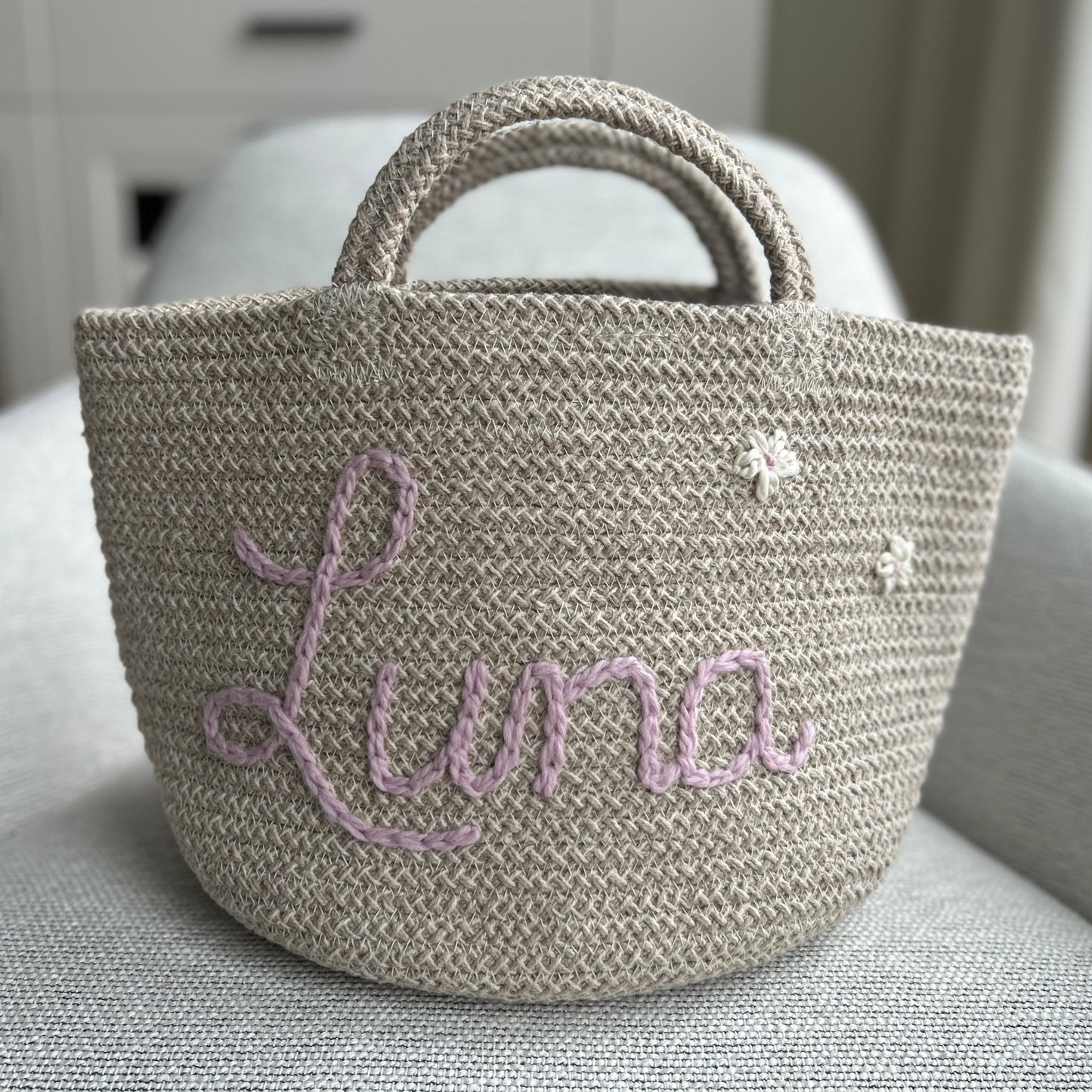 Les Bins Size Medium, BEIGE | Storage Bins for Nursery, Playroom & More