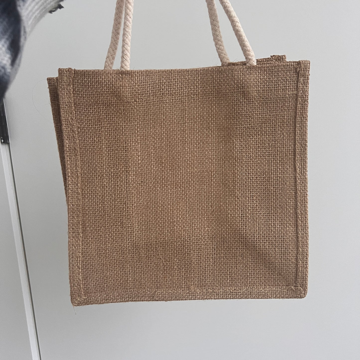 Burlap Lunch / Snack / Travel Bag