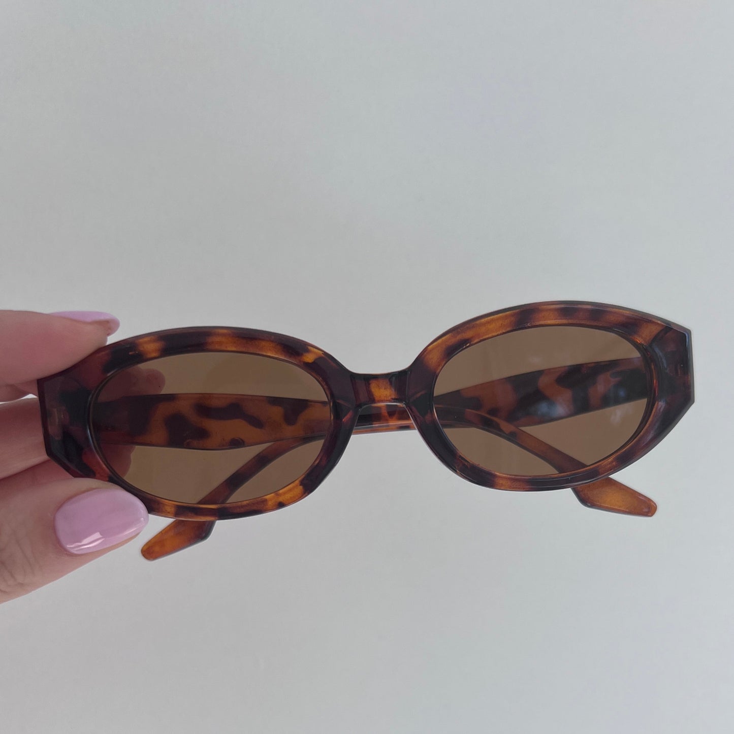 Toddler leopard oval sunglasses