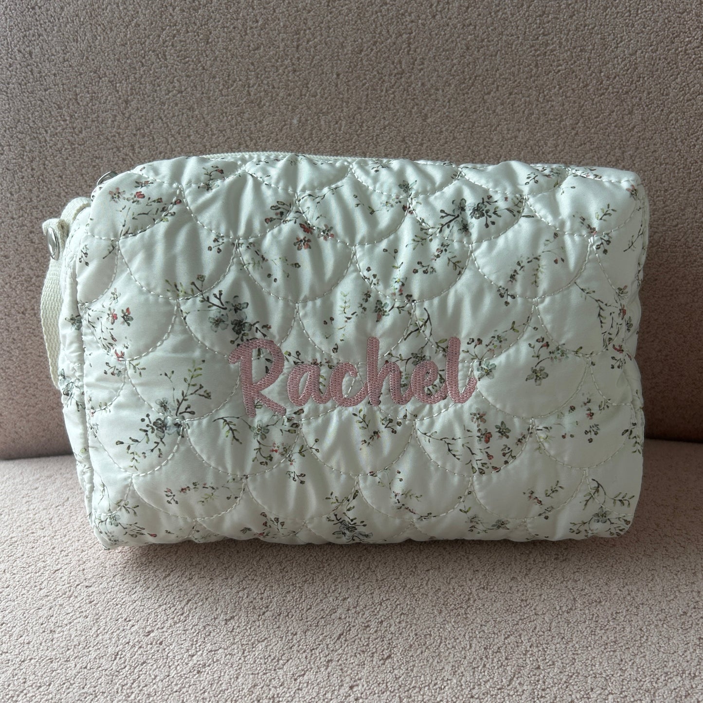 *NEW* Subtle Floral Pouch | Machine Embroidery