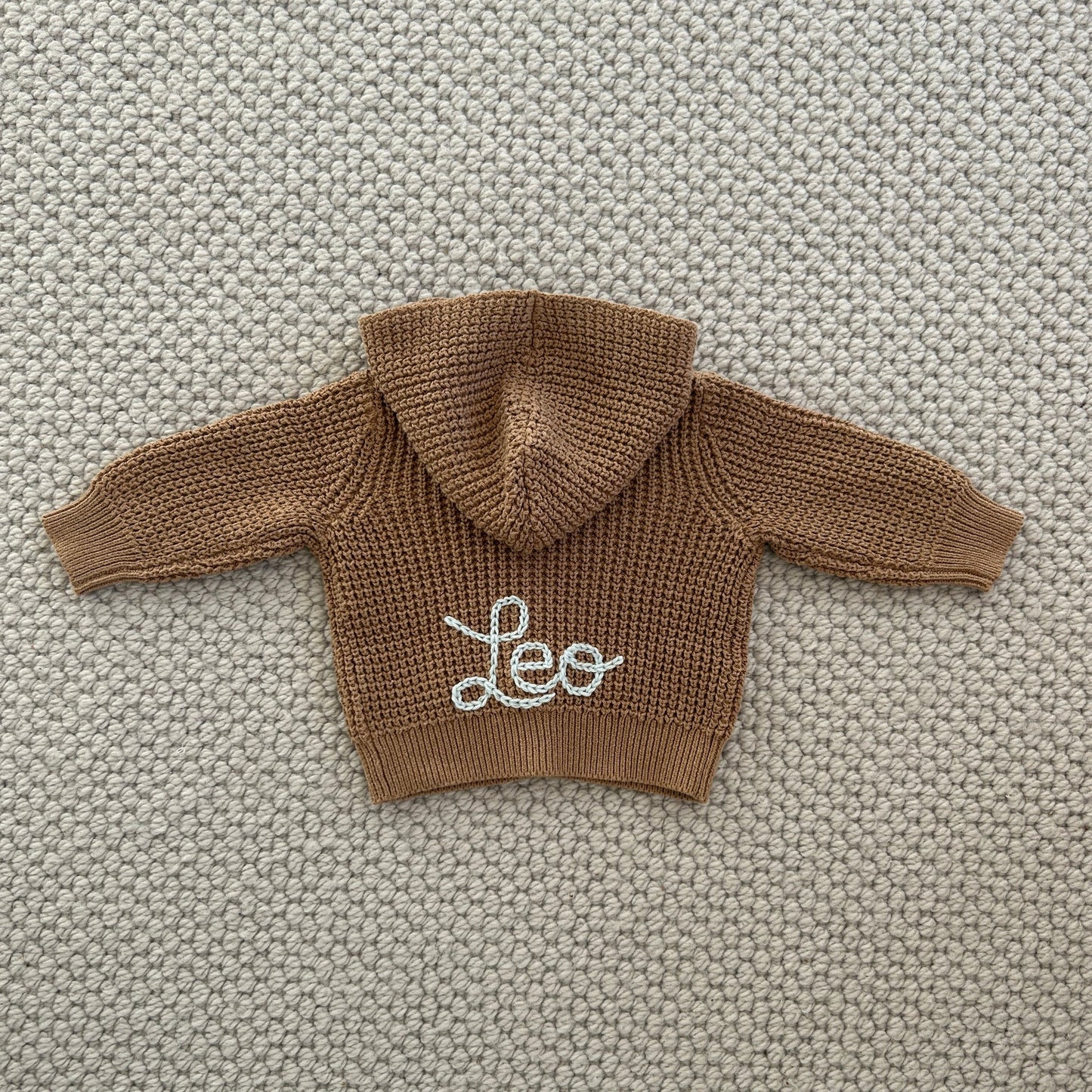 Hooded Waffle Cardigan | Oatmeal, Brown or Navy
