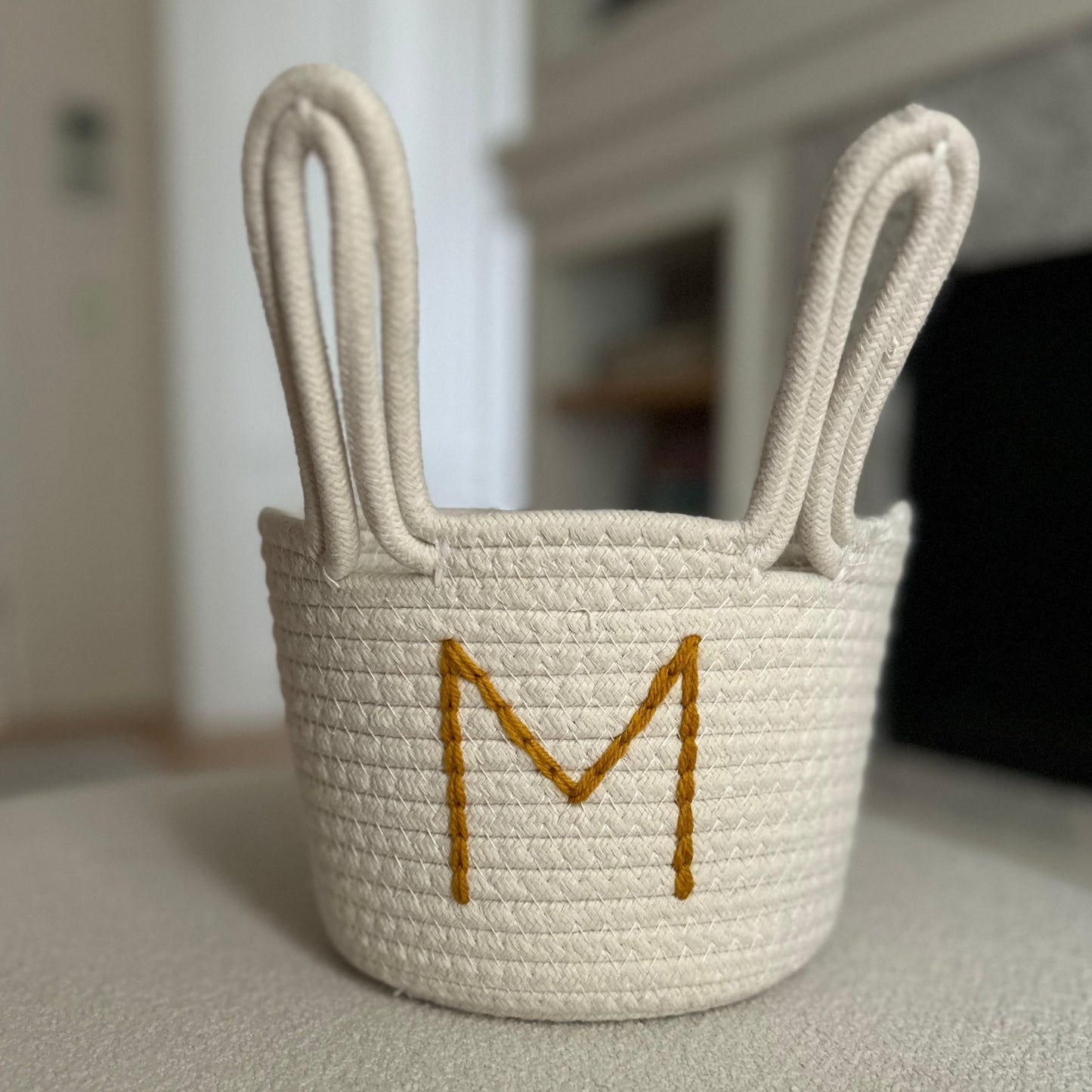 Ivory Bunny Bin | Baskets perfect for Easter or Bunny Lovers