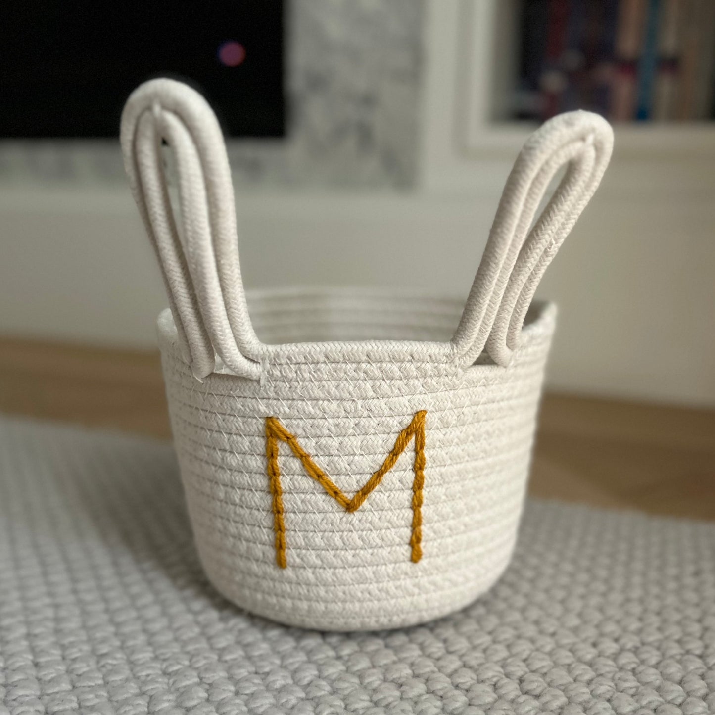 Ivory Bunny Bin | Baskets perfect for Easter or Bunny Lovers