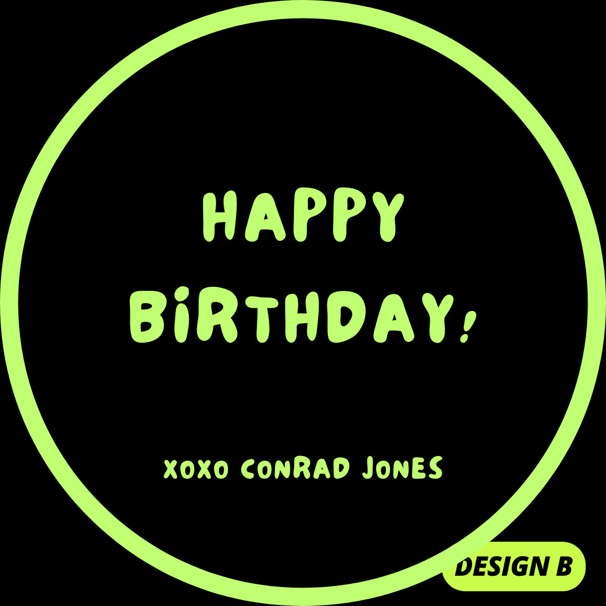 MINIMALISTIC THEME HAPPY BIRTHDAY STICKERS