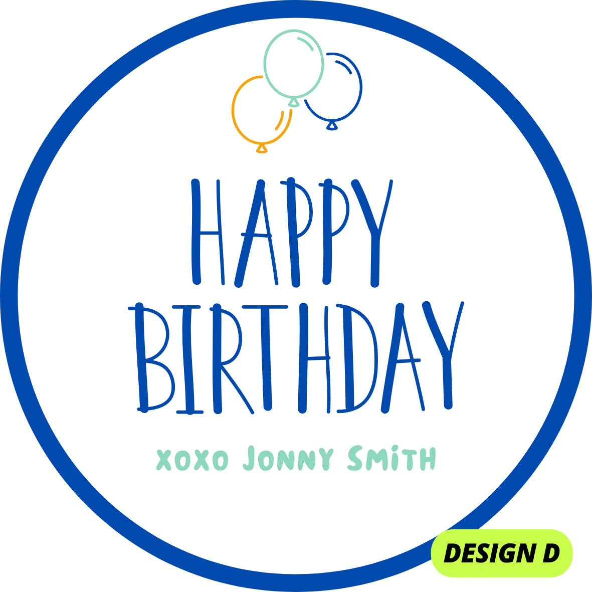 MINIMALISTIC THEME HAPPY BIRTHDAY STICKERS