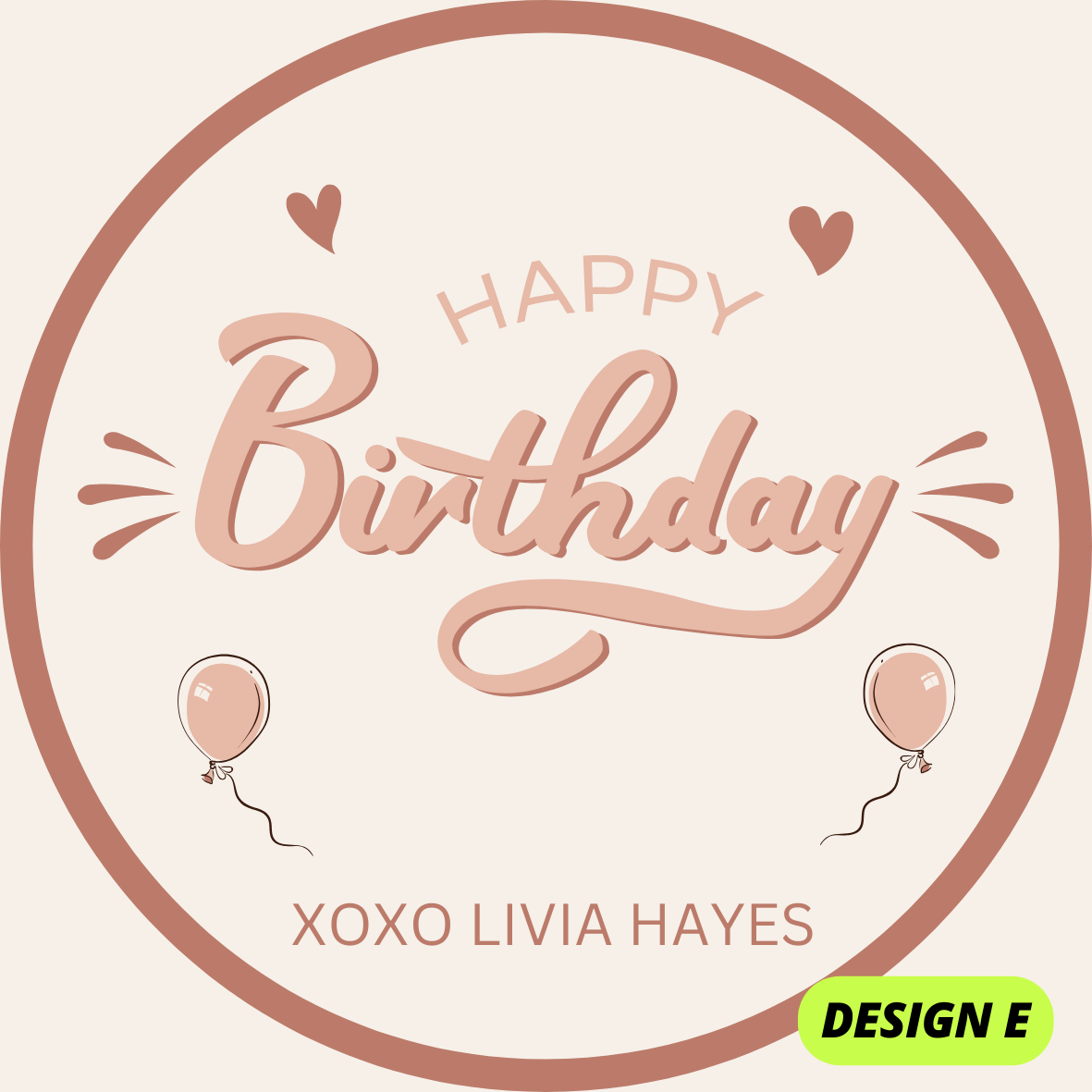 MINIMALISTIC THEME HAPPY BIRTHDAY STICKERS