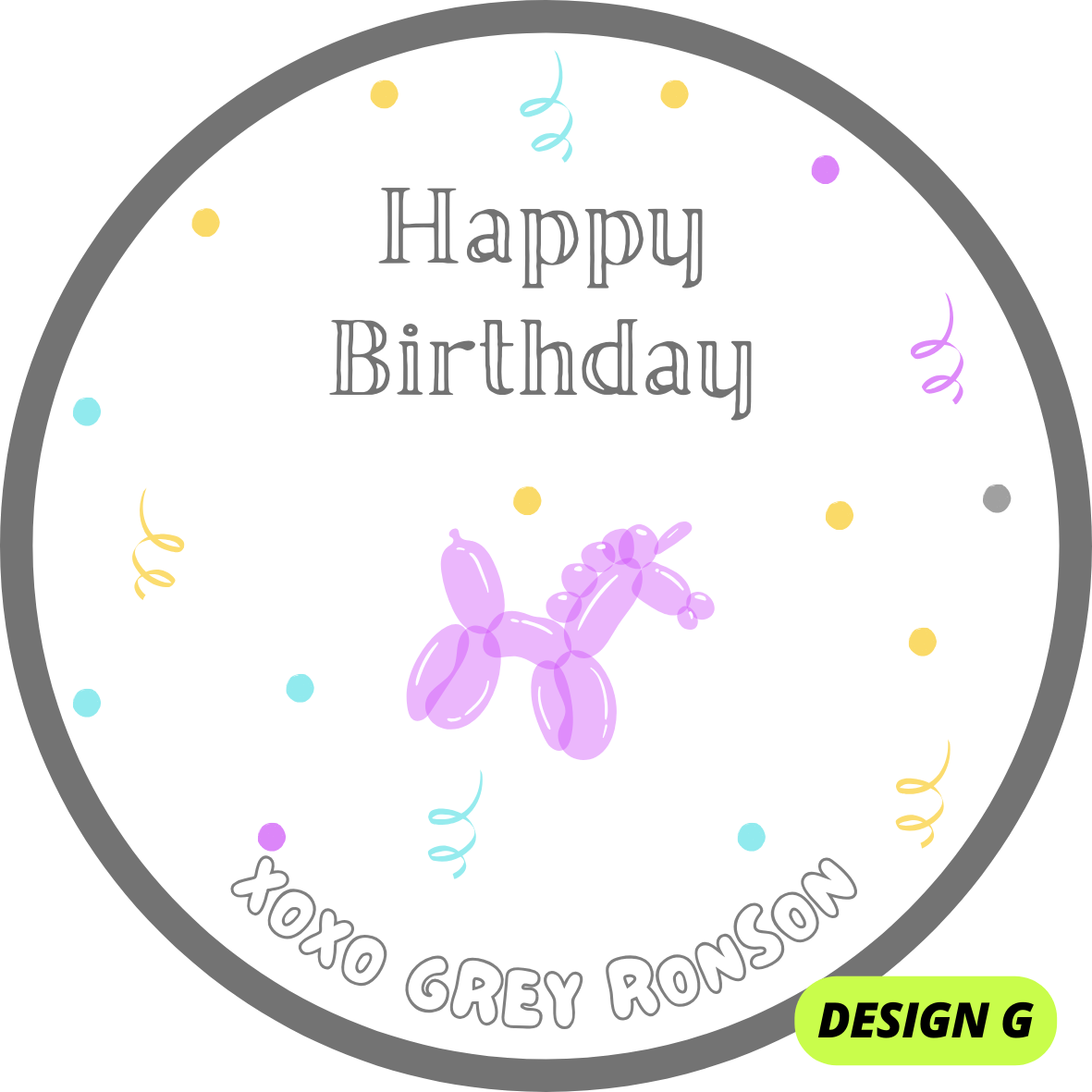 MINIMALISTIC THEME HAPPY BIRTHDAY STICKERS