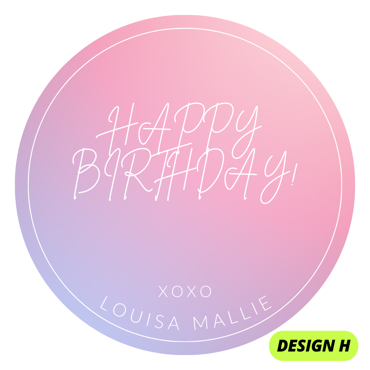 MINIMALISTIC THEME HAPPY BIRTHDAY STICKERS