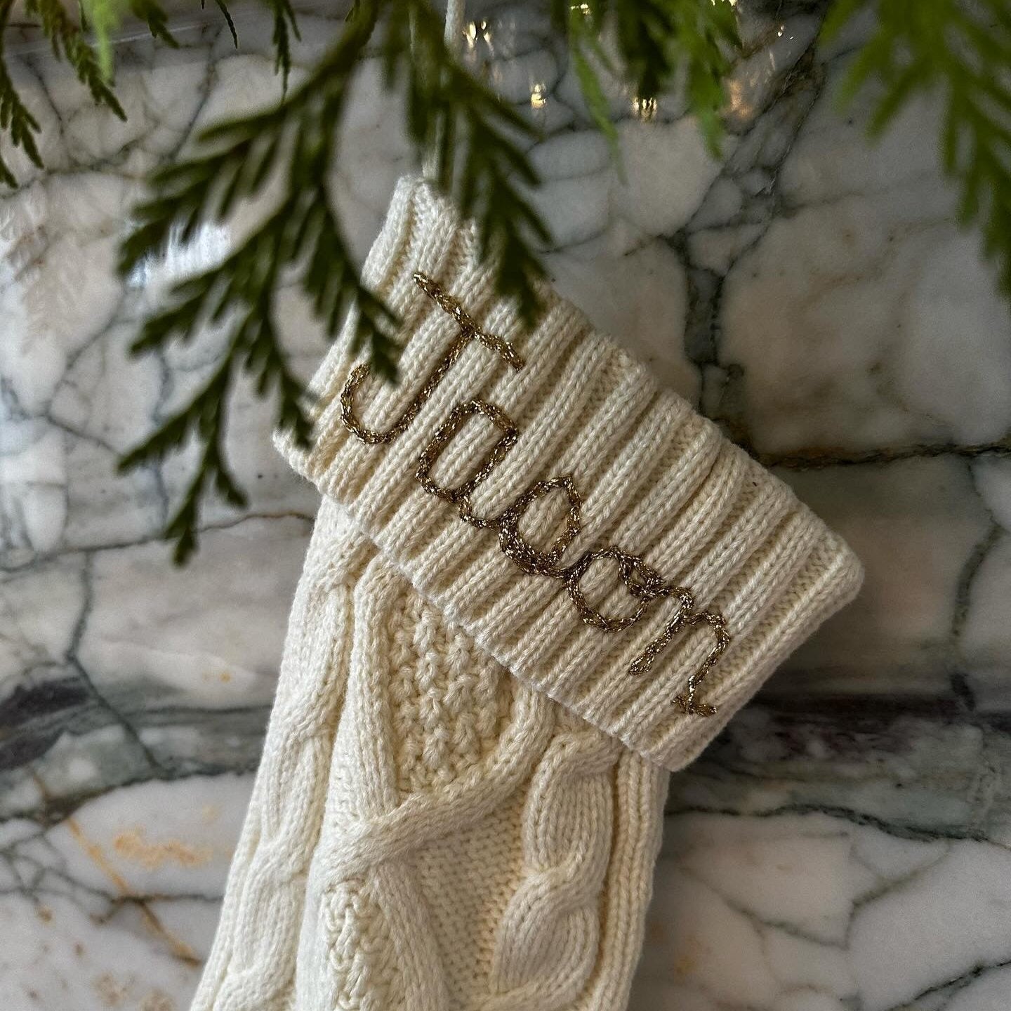 Custom Christmas Stocking | Hand embroidered stocking