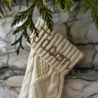 Custom Christmas Stocking | Hand embroidered stocking