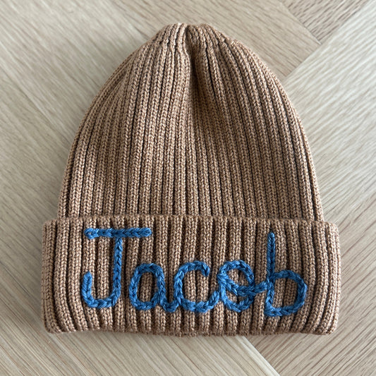 Brown Toddler Beanie | Winter Hat for 18M - 4 Years