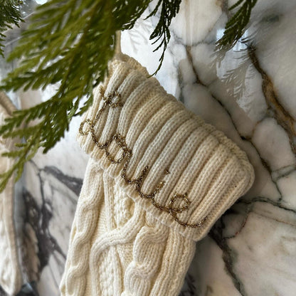 Custom Christmas Stocking | Hand embroidered stocking