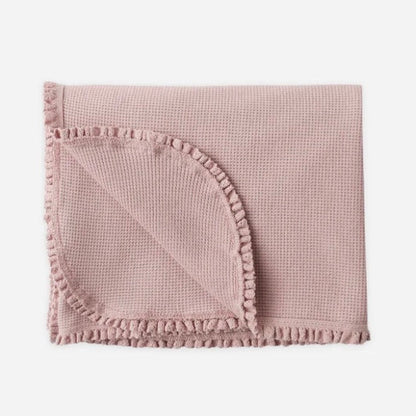 *Limited Edition* Dusty Blush Waffle Blanket | Lightweight baby blanket