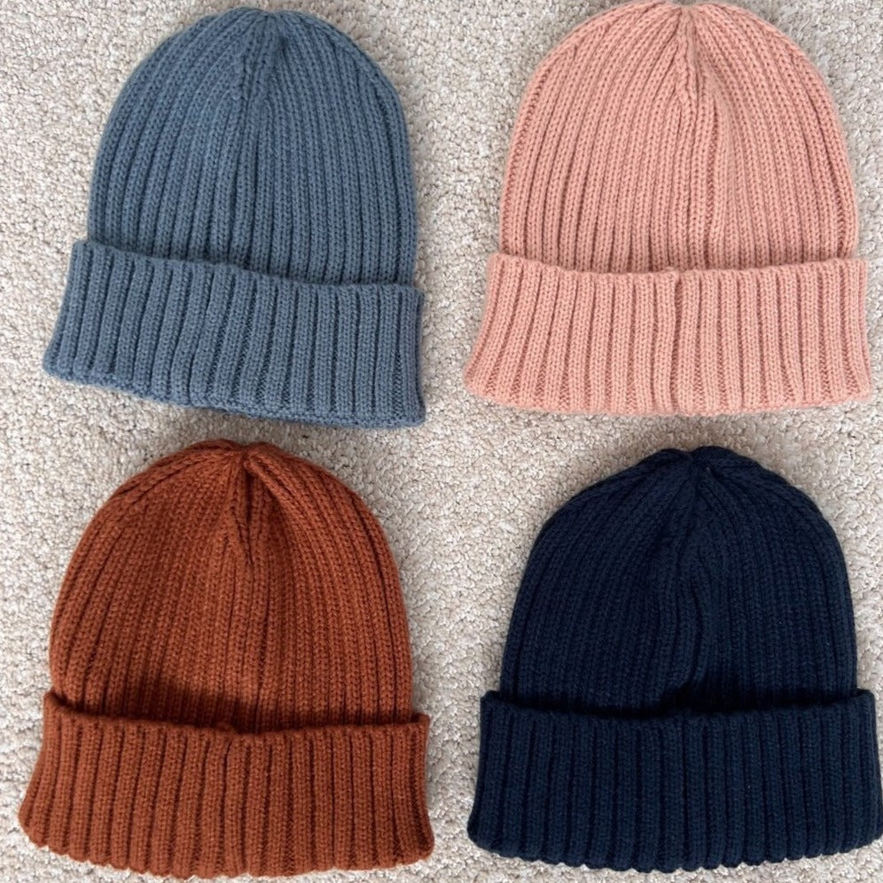 Muted Toned Classic Beanies for Toddlers | 3-6 Years Old
