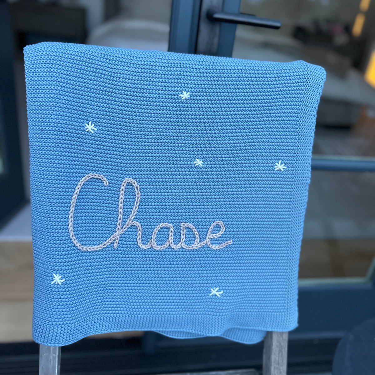 Solid Colour Baby Blanket - BLUE | Custom Baby Blanket Gift