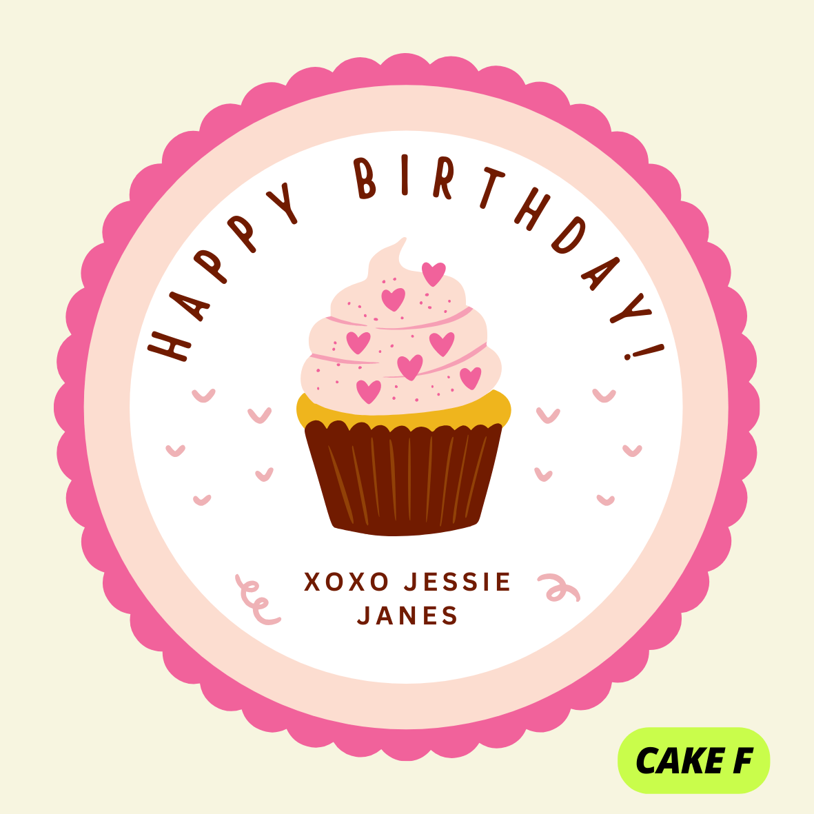 CAKE & TREATS THEME HAPPY BIRTHDAY STICKERS