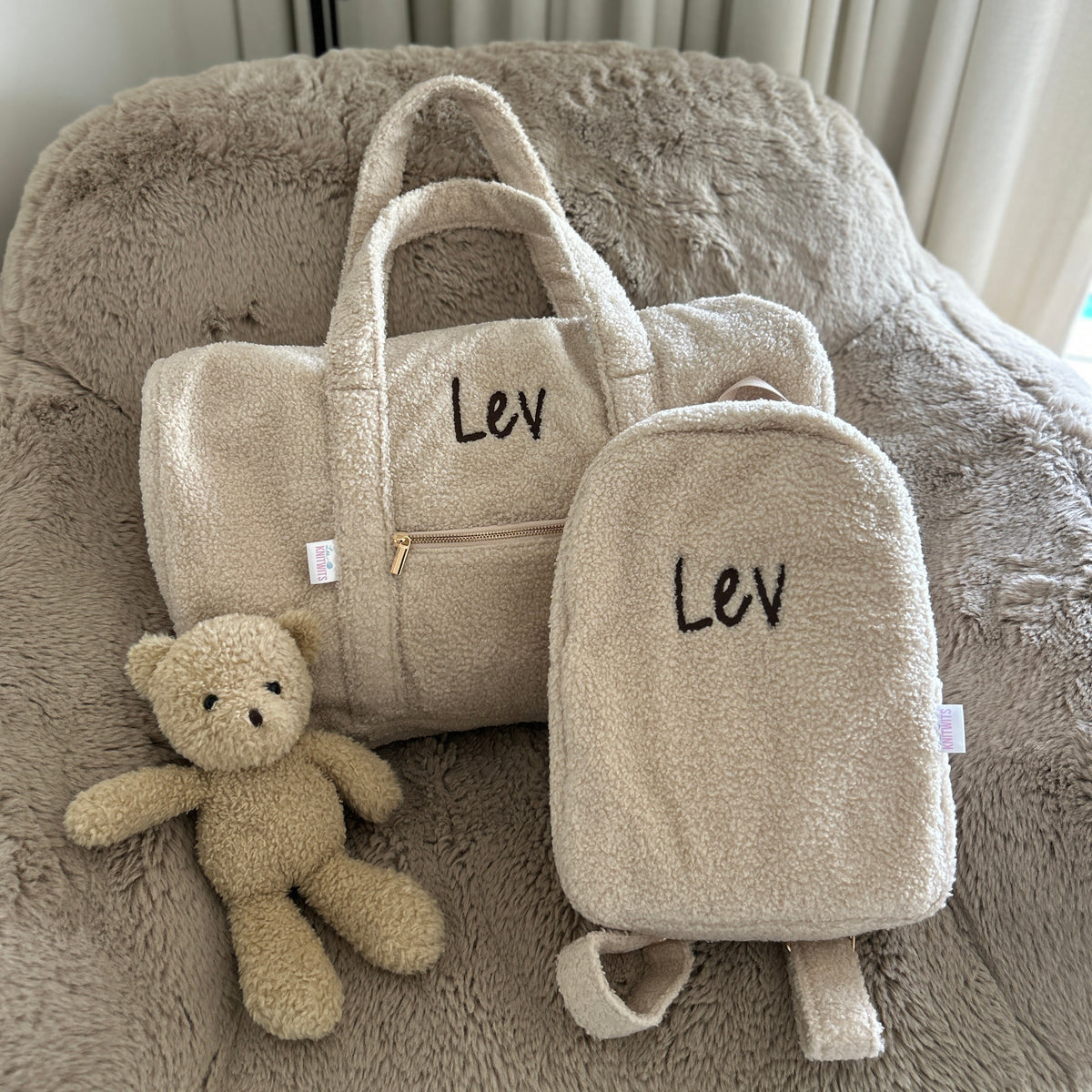 Beige Teddy Bouclé Duffel *NEW*