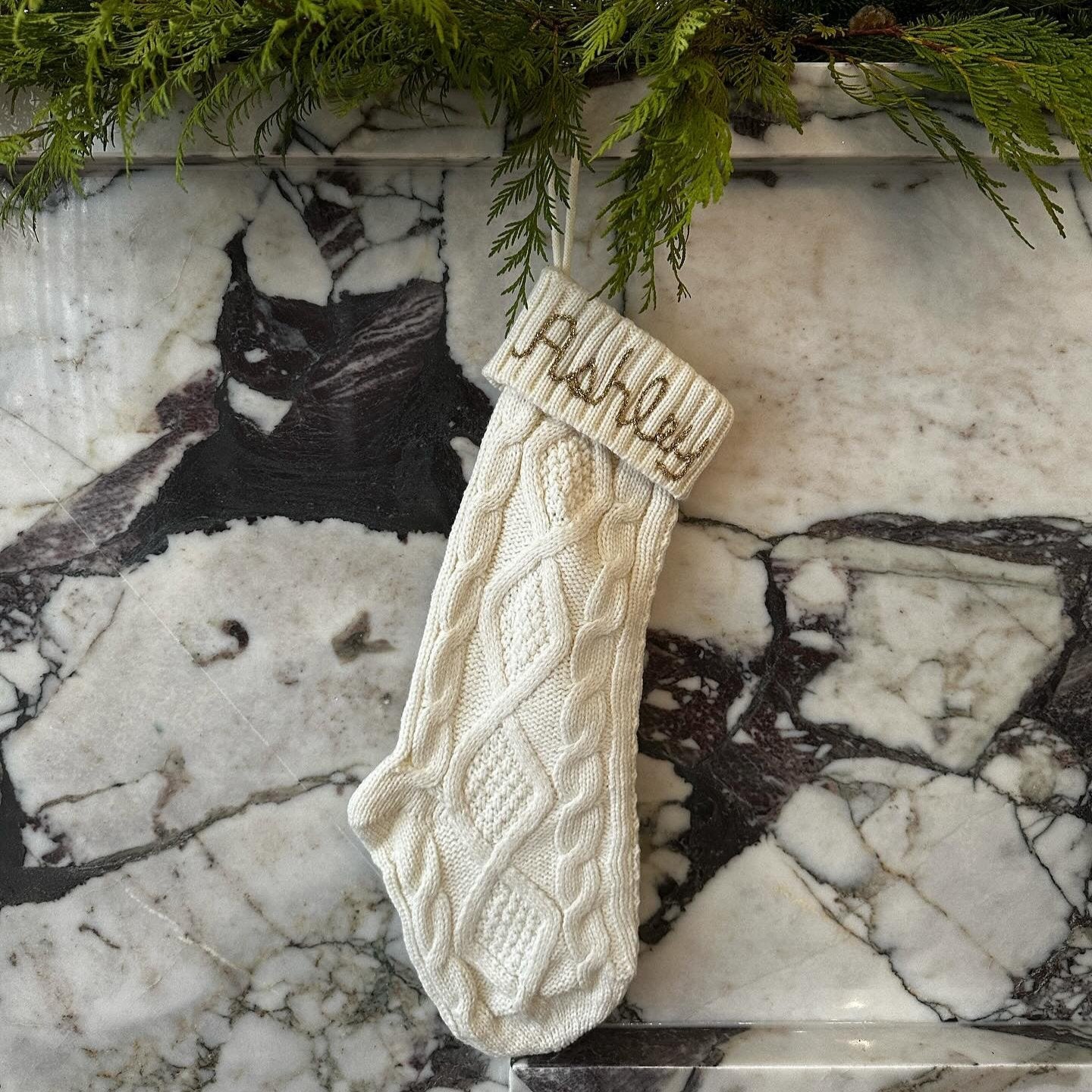 Custom Christmas Stocking | Hand embroidered stocking