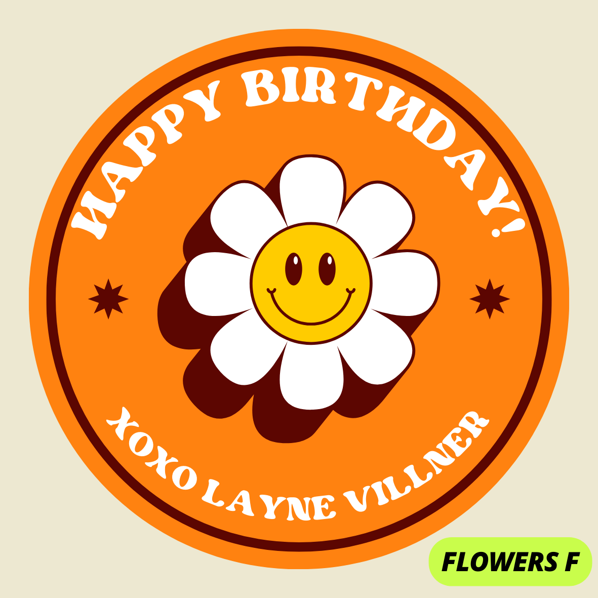 FLOWERS THEME HAPPY BIRTHDAY STICKERS