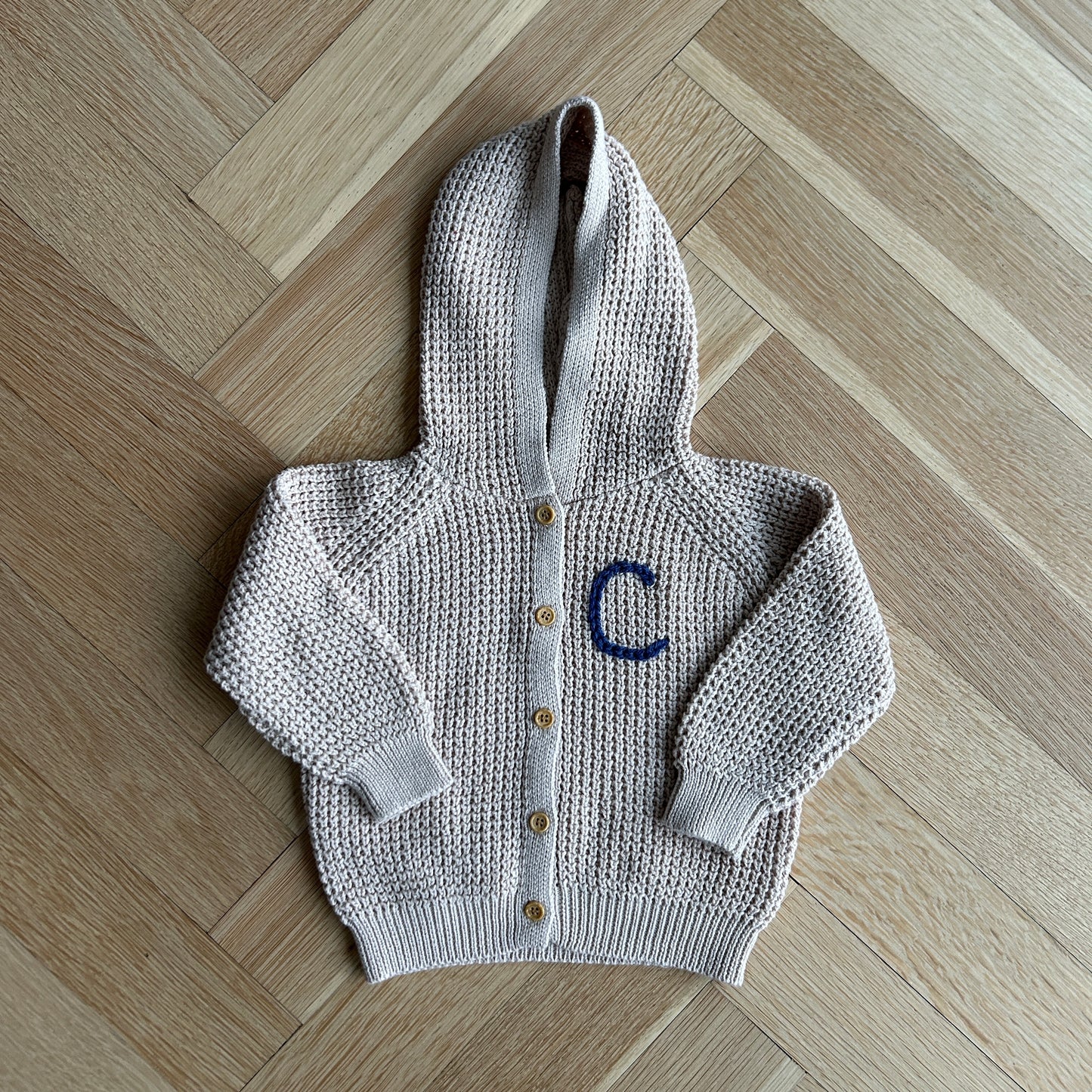 Hooded Waffle Cardigan | Oatmeal, Pink, Brown or Navy