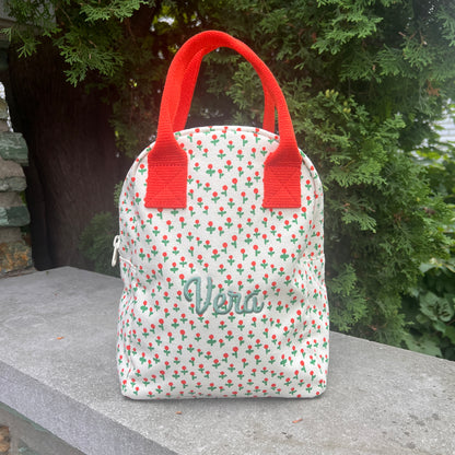 Custom Lunch or Snack Bag FLOWERS | Clean, Non-Toxic Machine Washable
