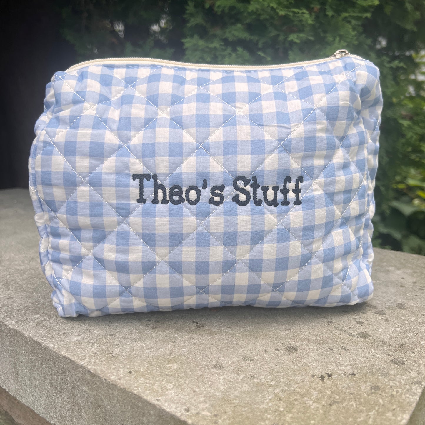 Gingham pouch | Available in Pink, Green, Purple or Blue