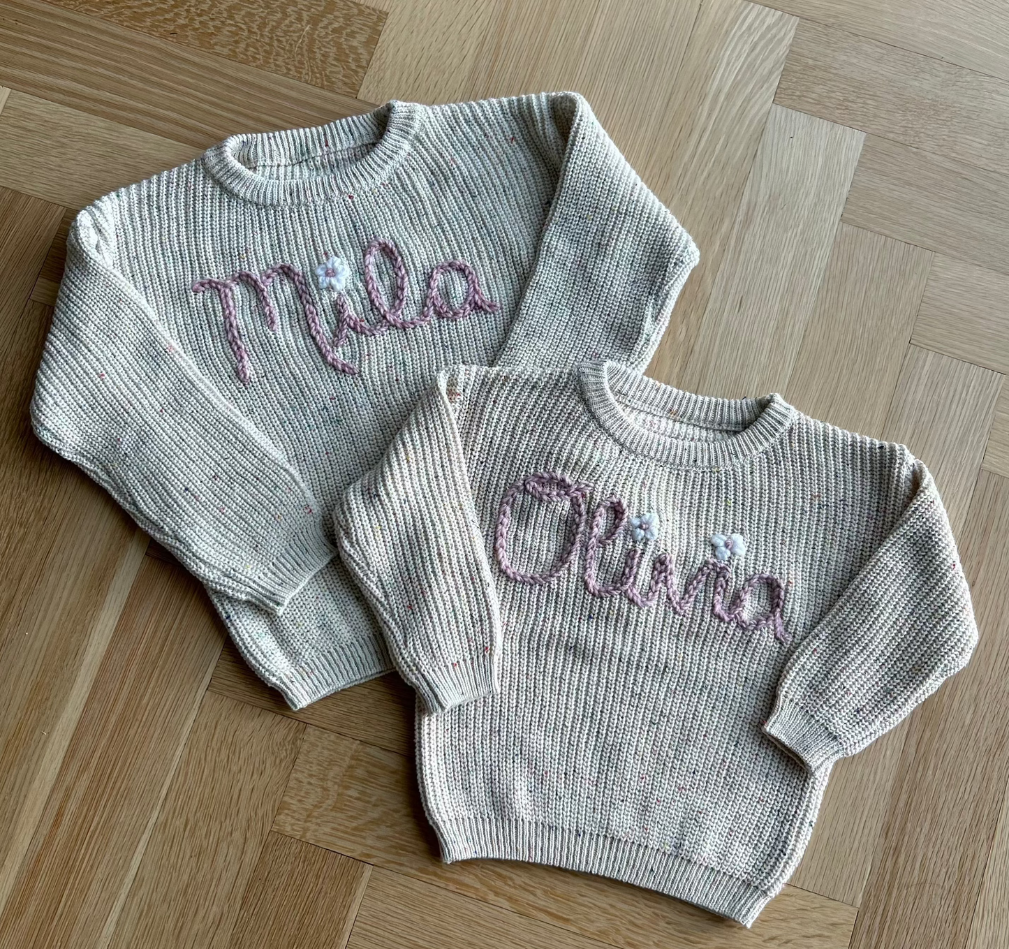 Speckled Sweaters | Pink, Grey, Beige Newborn to 6T