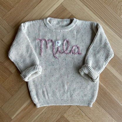 Speckled Sweaters | Pink, Grey, Beige Newborn to 6T