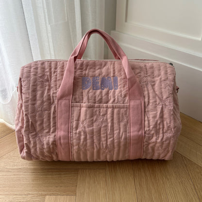Star Diaper Bag / Overnight Bag PINK | Machine Embroidery