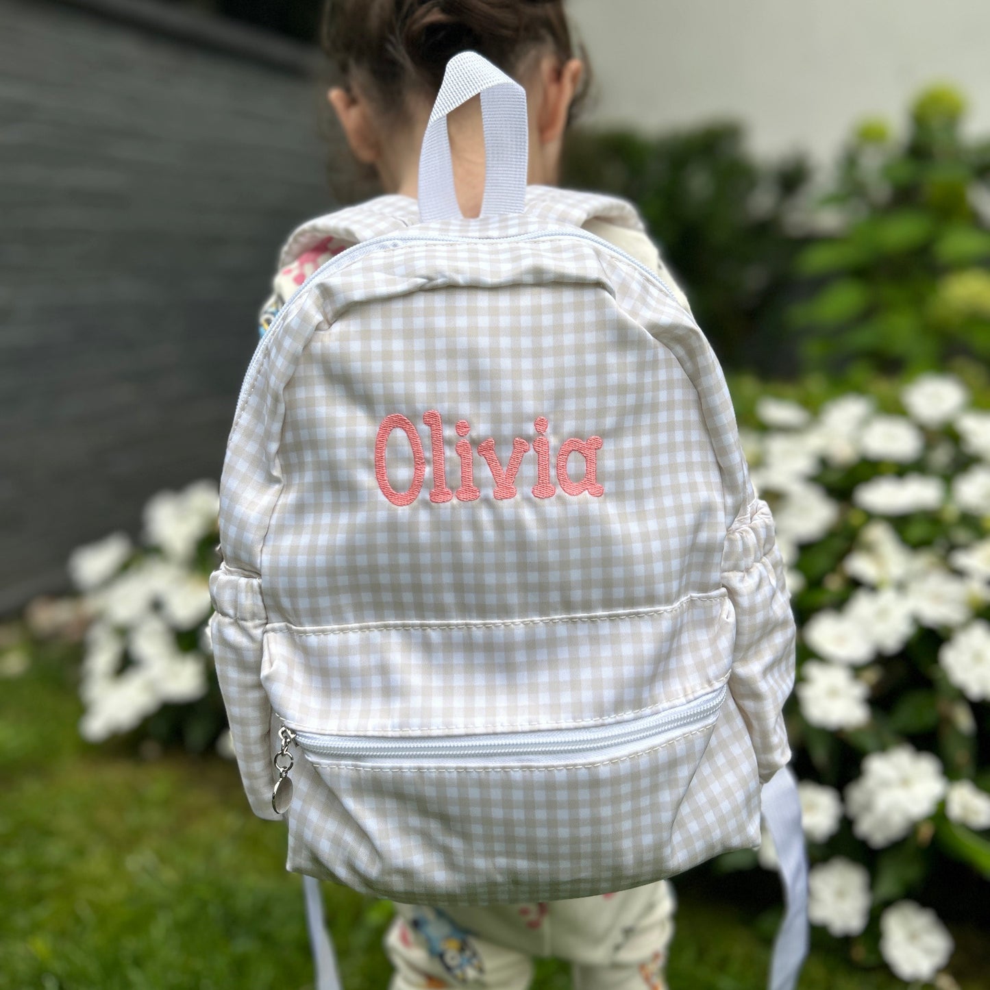 Gingham Toddler Backpack | Pink or Grey