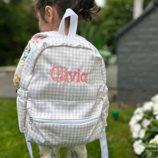 OLIVIA gingham backpack