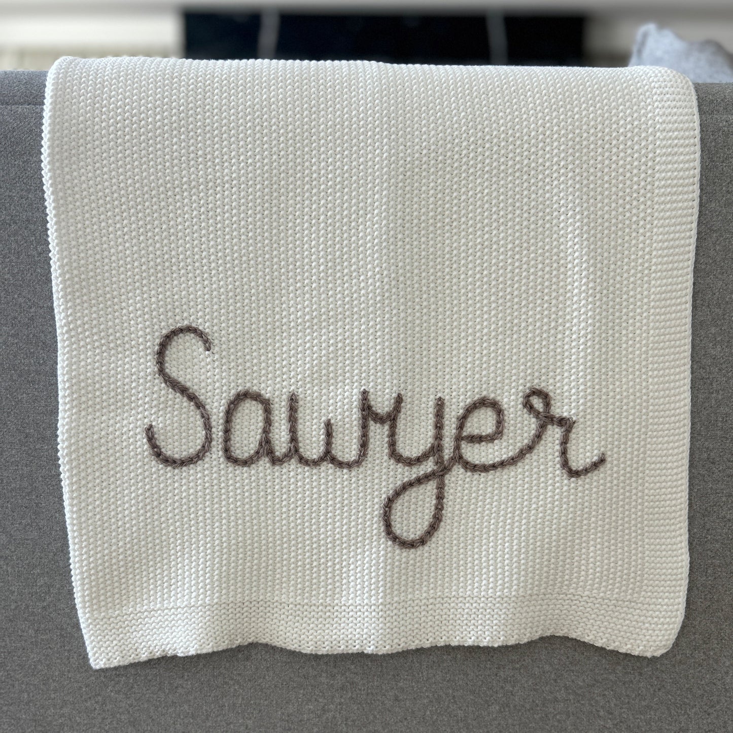 Solid Colour Baby Blanket Sage Green | Custom Baby Blanket Gift in Many Colors