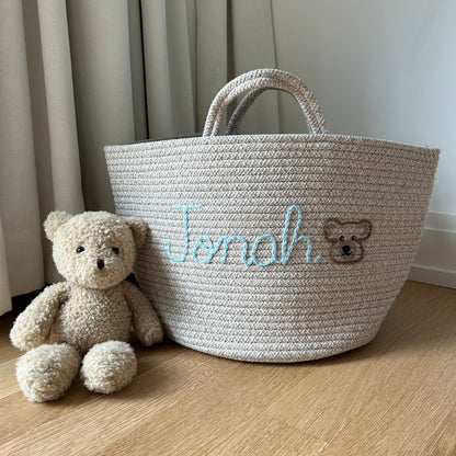 Les Bins Size Large, BEIGE | Storage Bins for Nursery, Playroom & More