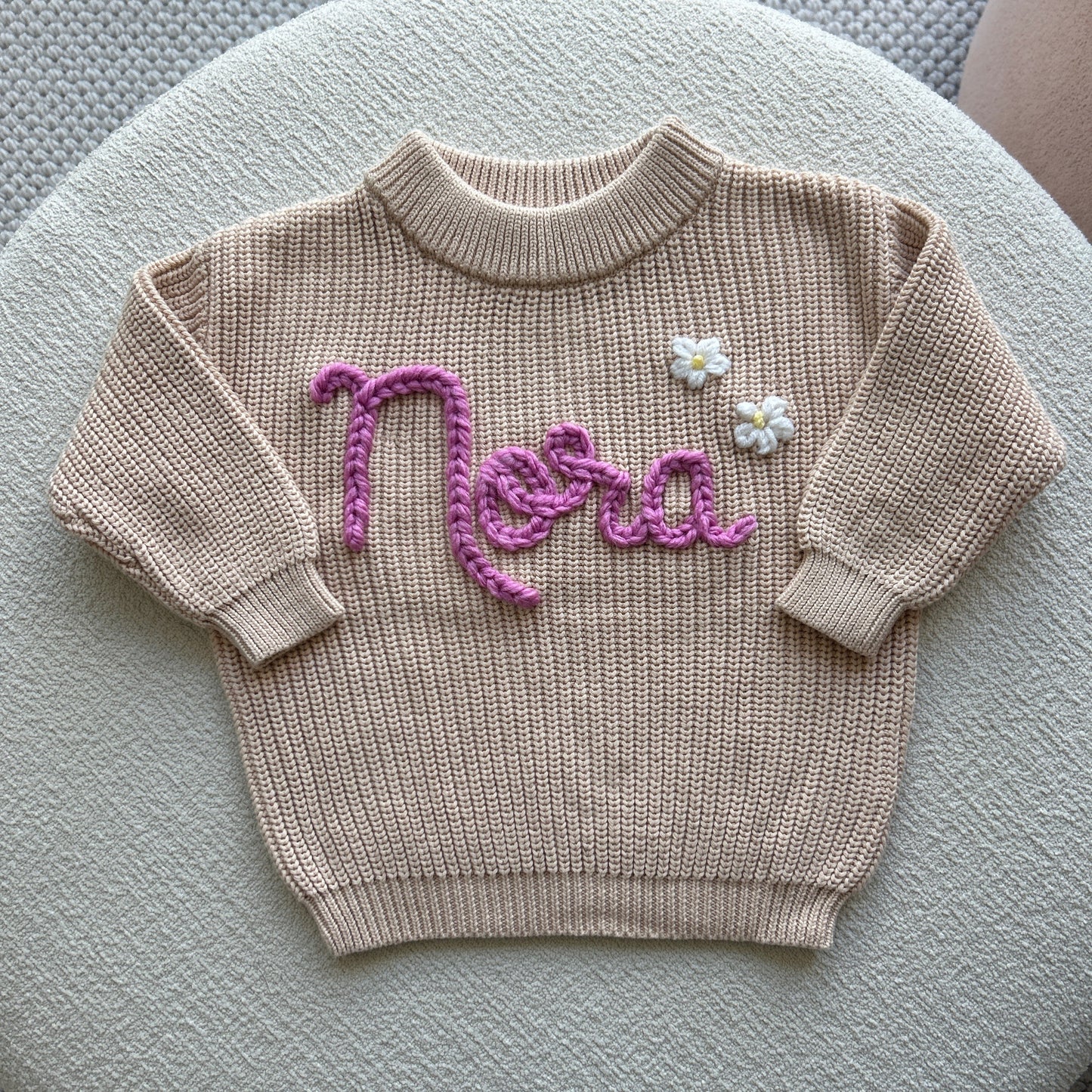 Custom Name Sweater | Multiple Colors Oversized Knit Newborn to 6 Years