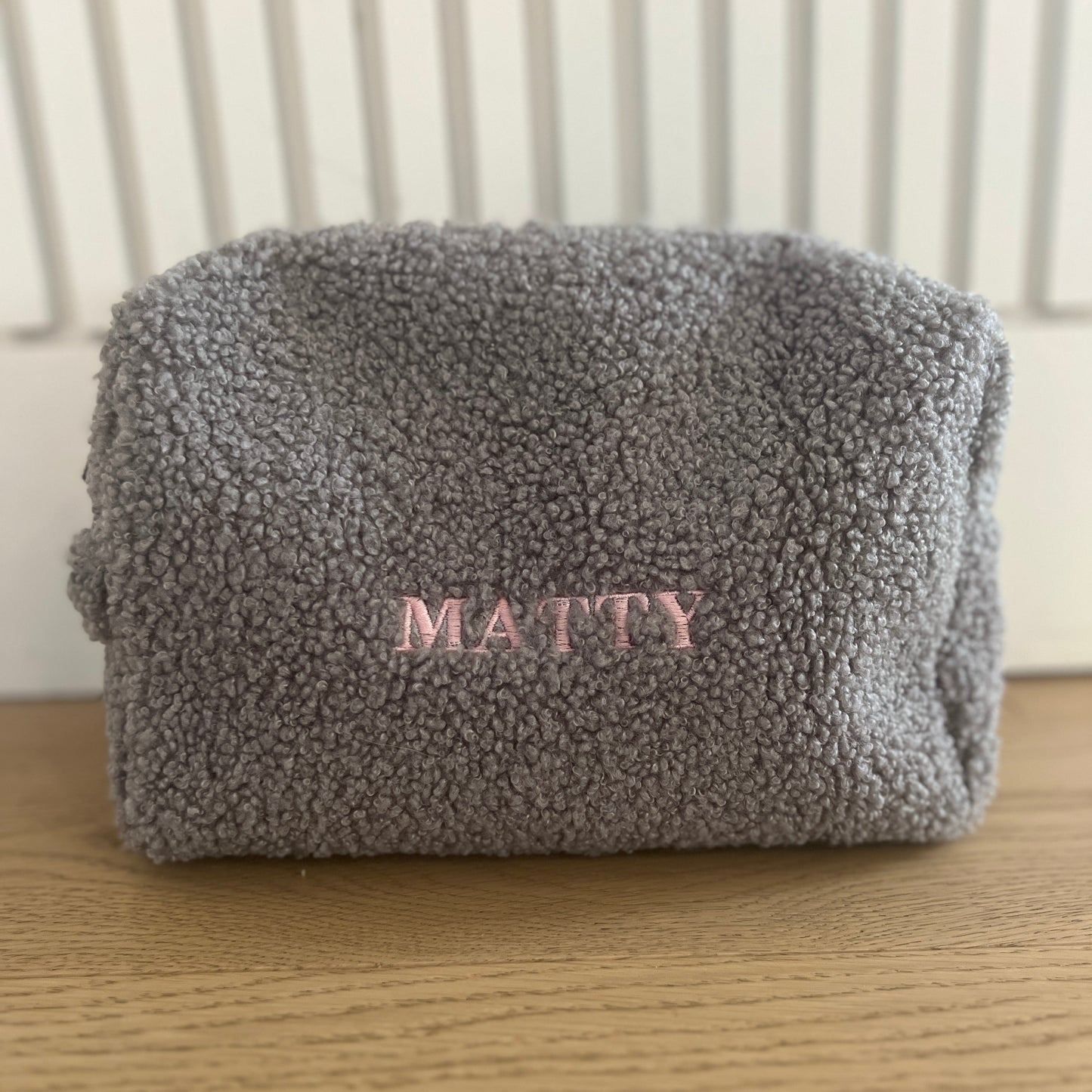 Teddy Boucle Pouch | Machine Embroidery
