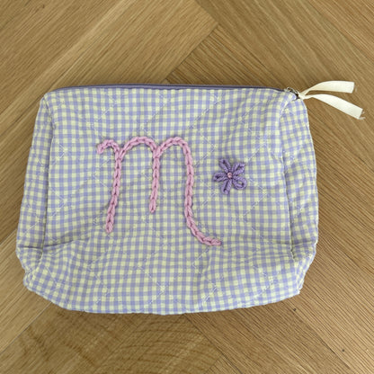 Gingham pouch | Available in Pink, Green or Purple