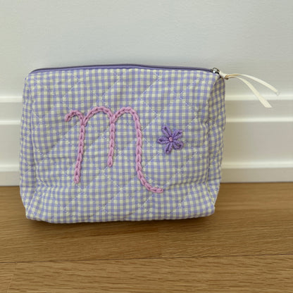 Gingham pouch | Available in Pink, Green or Purple