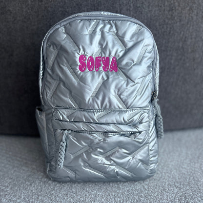 Puffer Backpack | Black or Silver