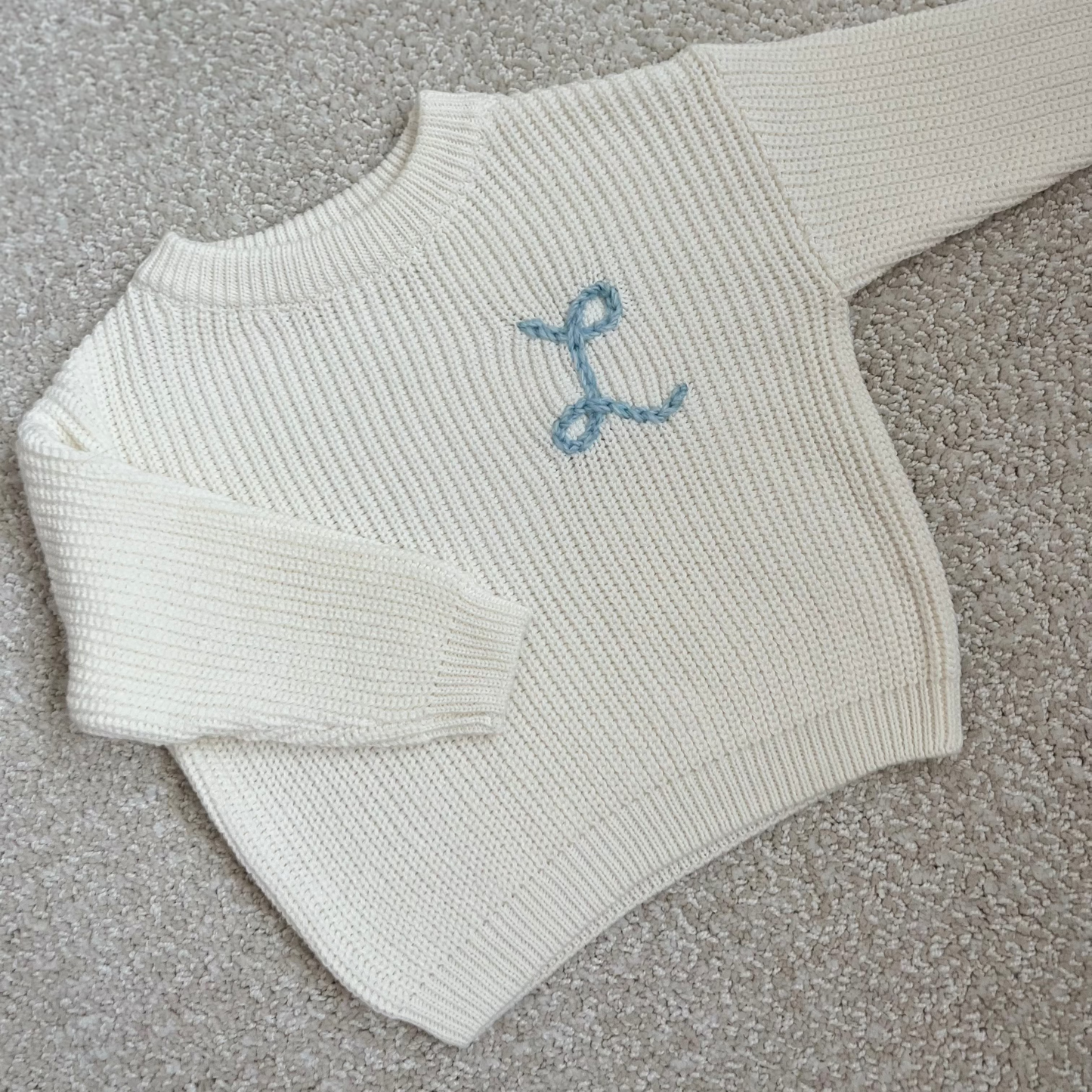 Initial Sweater | Multiple Colors Oversized Knit Newborn to 6 Years