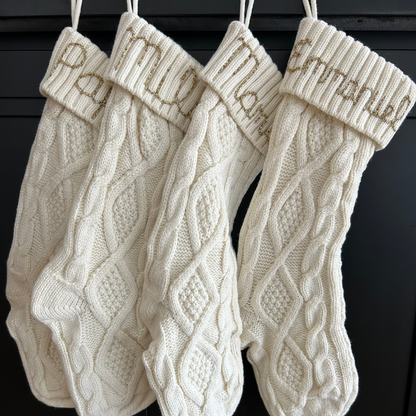 Custom Christmas Stocking | Hand embroidered stocking