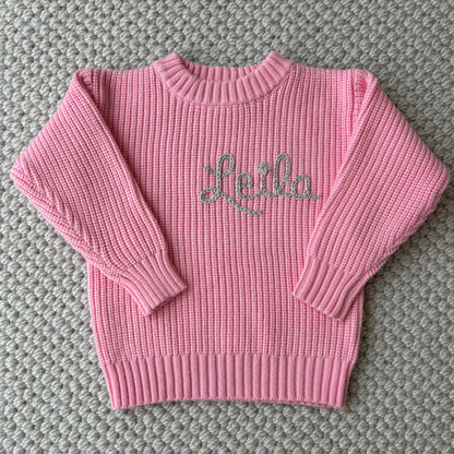 Cotton Candy Pink Sweater | 6 Months until 5YO