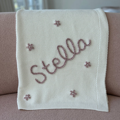 Solid Colour Baby Blanket - IVORY | Custom Baby Blanket Gift in Many Colors
