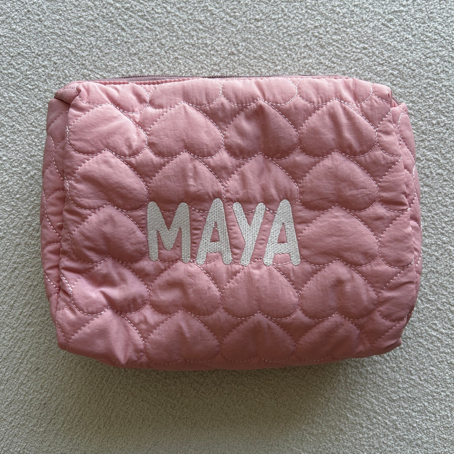 Pink Heart Pouch | Machine Embroidery