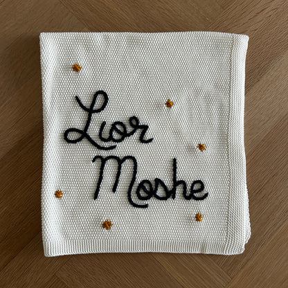 Solid Colour Baby Blanket - IVORY | Custom Baby Blanket Gift in Many Colors