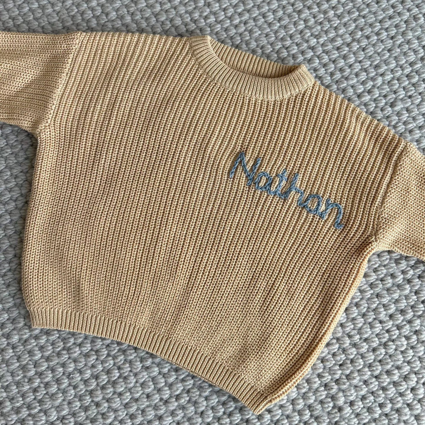 Initial Sweater | Multiple Colors Oversized Knit Newborn to 6 Years